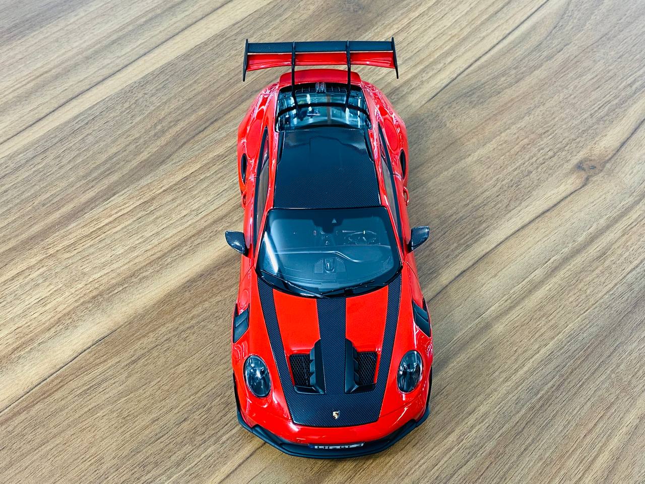 1/18 Diecast  - Norev Porsche 911 (992) GT3 RS Weissach Package (2022) in Indichrot (Red), Limited 500 Pieces