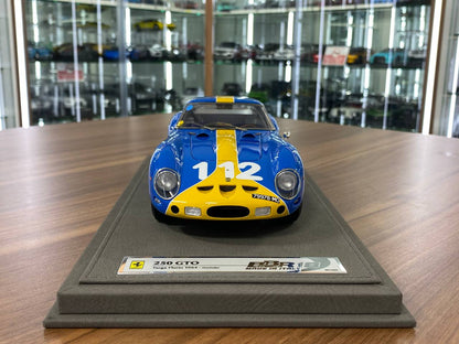 1/18 Resin Ferrari 250 GTO Targa Florio 1964 #112 – BBR Models Blue/Yellow Limited 200 pcs