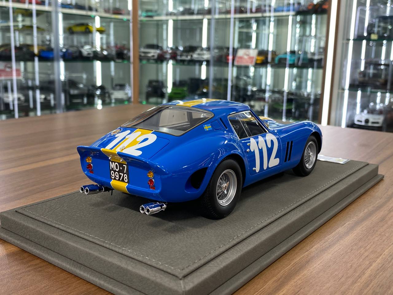 1/18 Resin Ferrari 250 GTO Targa Florio 1964 #112 – BBR Models Blue/Yellow Limited 200 pcs