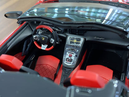 1/18 Resin Lamborghini Aventador Roadster – MR Collection Dark Red Limited Edition