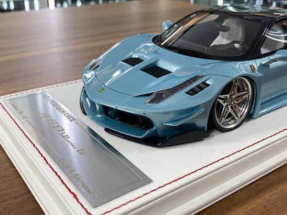 1/18 Resin Ferrari 458 GT LB Works – Davis & Giovanni AZZURRO THETYS with Carbon Roof Limited 8 pcs