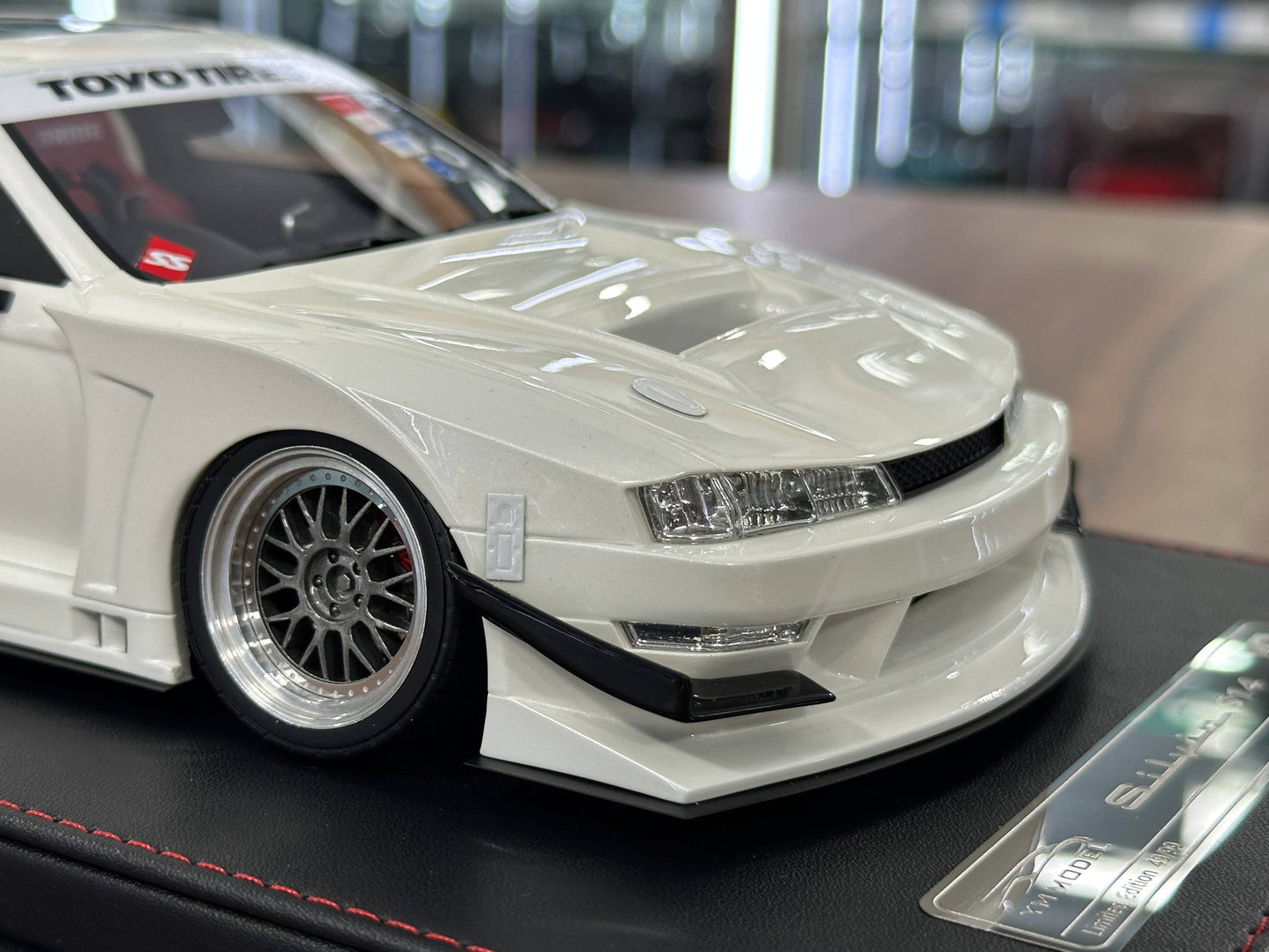 YM Model Nissan Silvia S14 (SEUIOOKAWARA) – White – 1:18 Resin Model - Limited 99 pcs