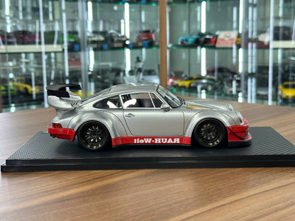 1/18 Resin Model Ignition Model Porsche 930 RWB Silver Red