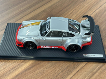 1/18 Resin Model Ignition Model Porsche 930 RWB Silver Red