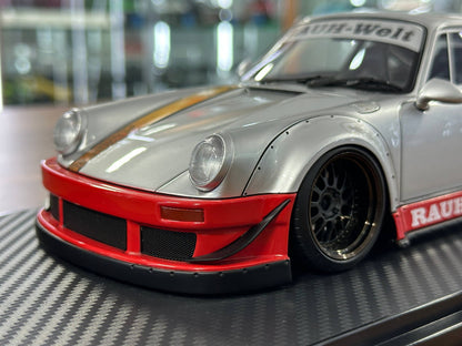 1/18 Resin Model Ignition Model Porsche 930 RWB Silver Red
