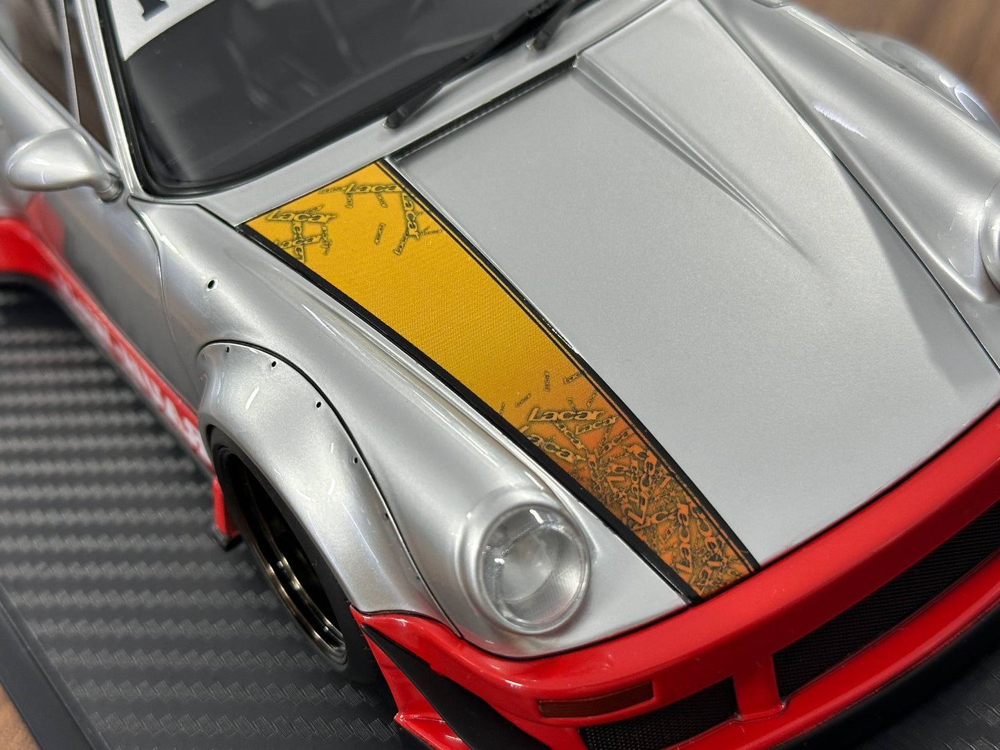 1/18 Resin Model Ignition Model Porsche 930 RWB Silver Red