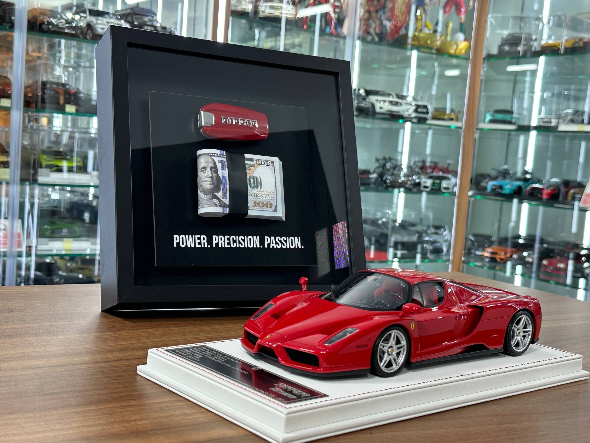 Car Key Frame Premium – Ferrari (27×27 cm, USD $ Key Frame)