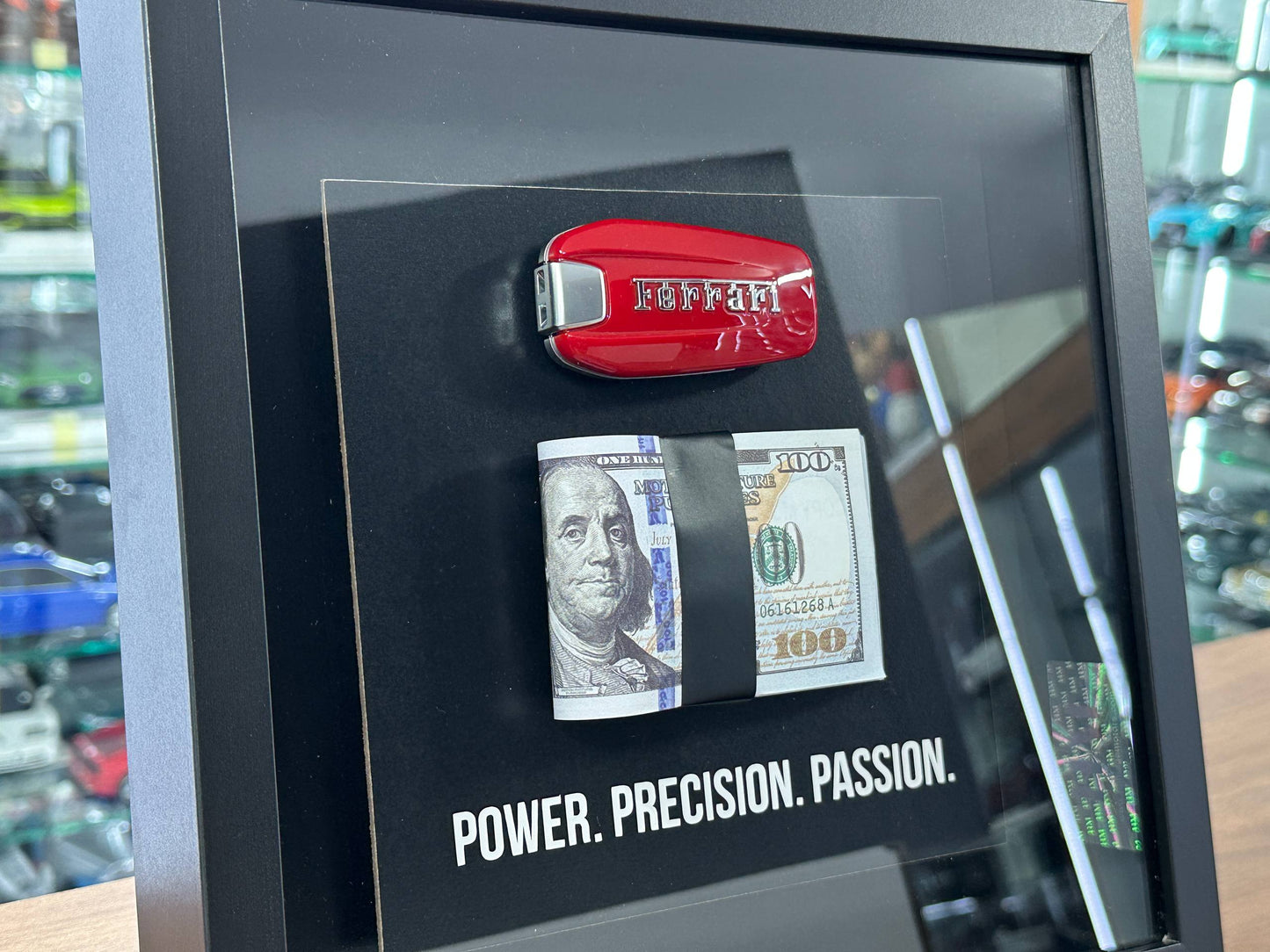 Car Key Frame Premium – Ferrari (27×27 cm, USD $ Key Frame)