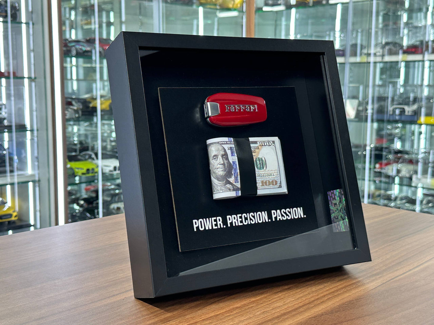 Car Key Frame Premium – Ferrari (27×27 cm, USD $ Key Frame)