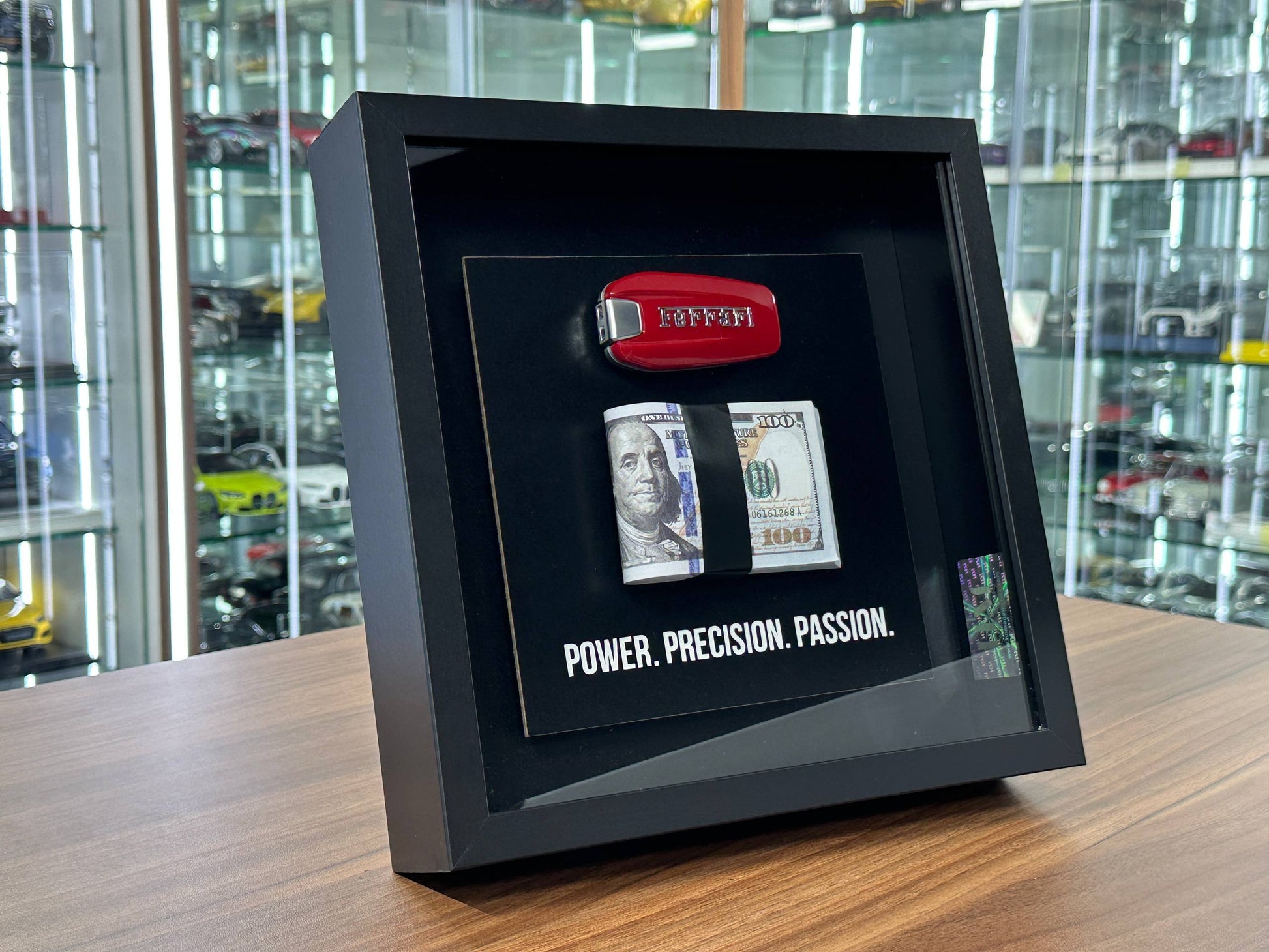 Car Key Frame Premium – Ferrari (27×27 cm, USD $ Key Frame)