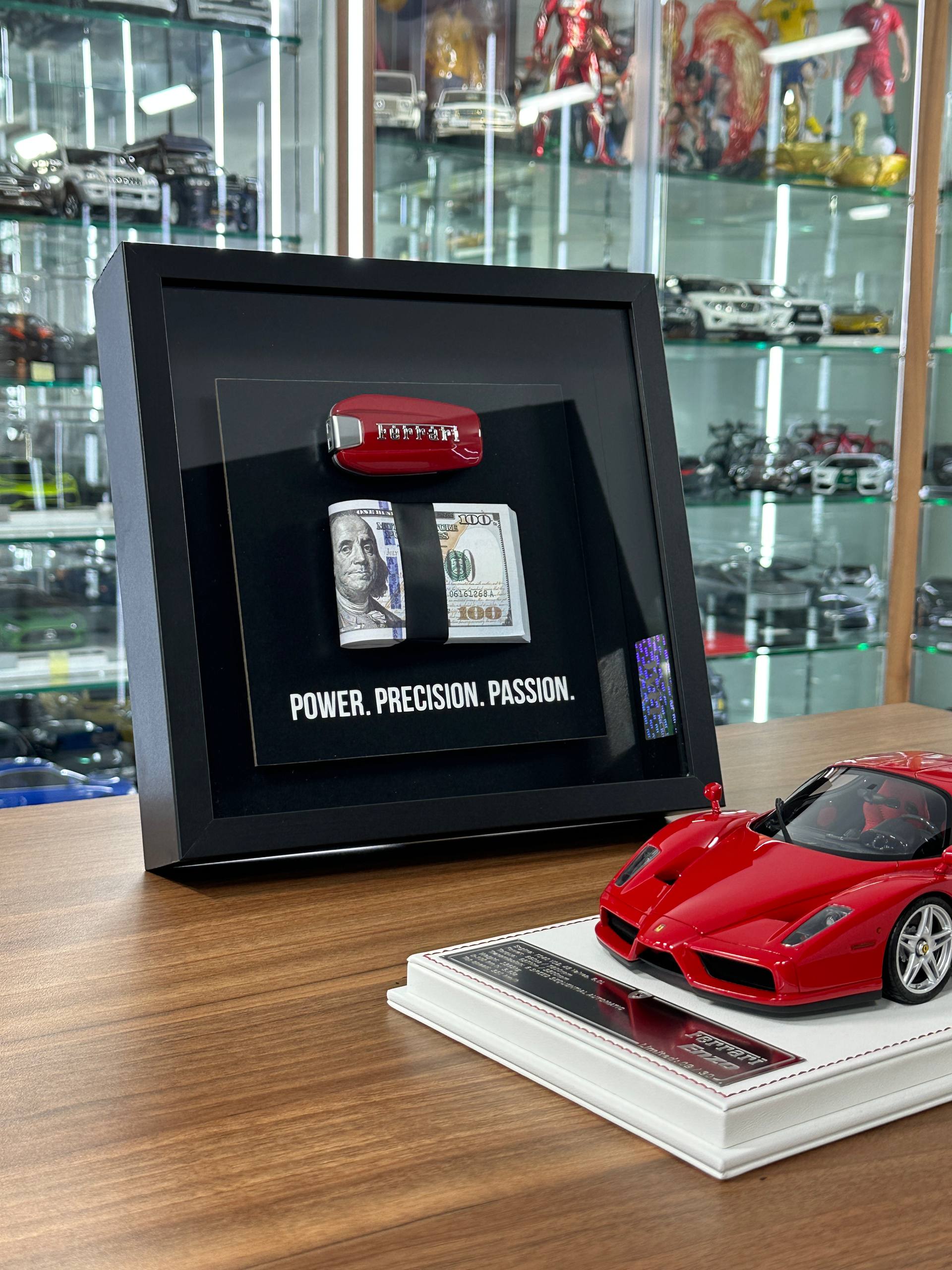 Car Key Frame Premium – Ferrari (27×27 cm, USD $ Key Frame)