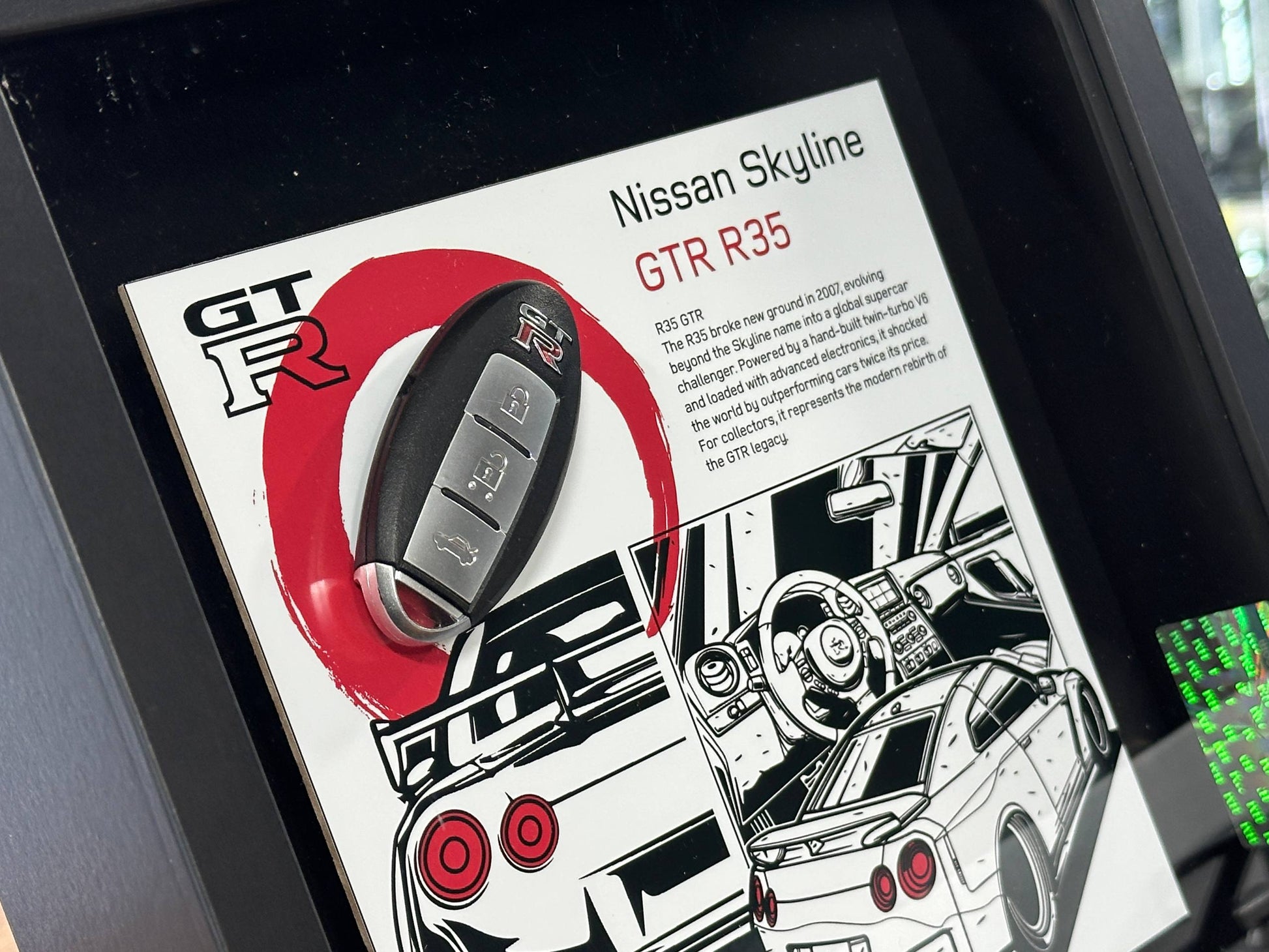 Car Key Frame Premium – Nissan GT-R R35 (27×27 cm, Key Frame)