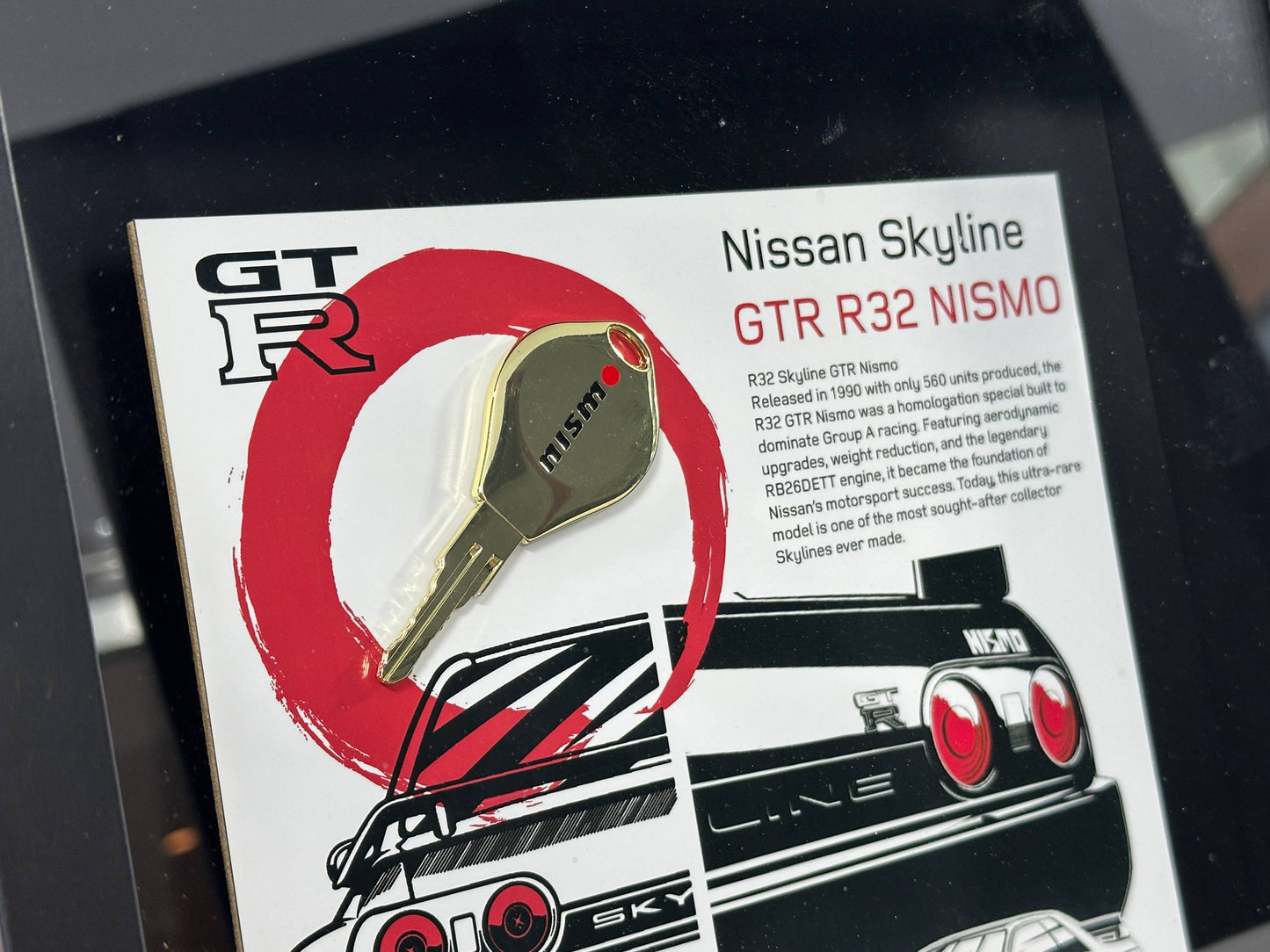 Car Key Frame Premium – Nissan Skyline GT-R R32 NISMO (27×27 cm, Key Frame)