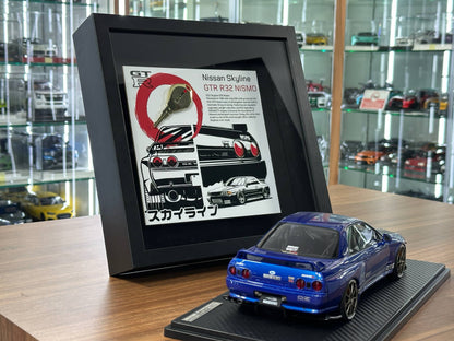 Car Key Frame Premium – Nissan Skyline GT-R R32 NISMO (27×27 cm, Key Frame)