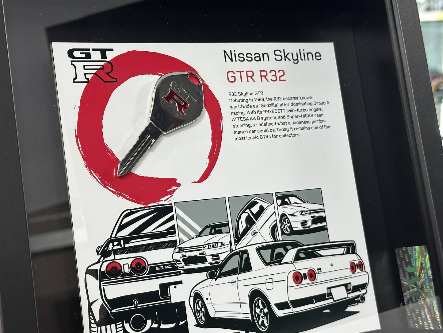 Car Key Frame Premium – Nissan Skyline GT-R R32 (27×27 cm, Key Frame)