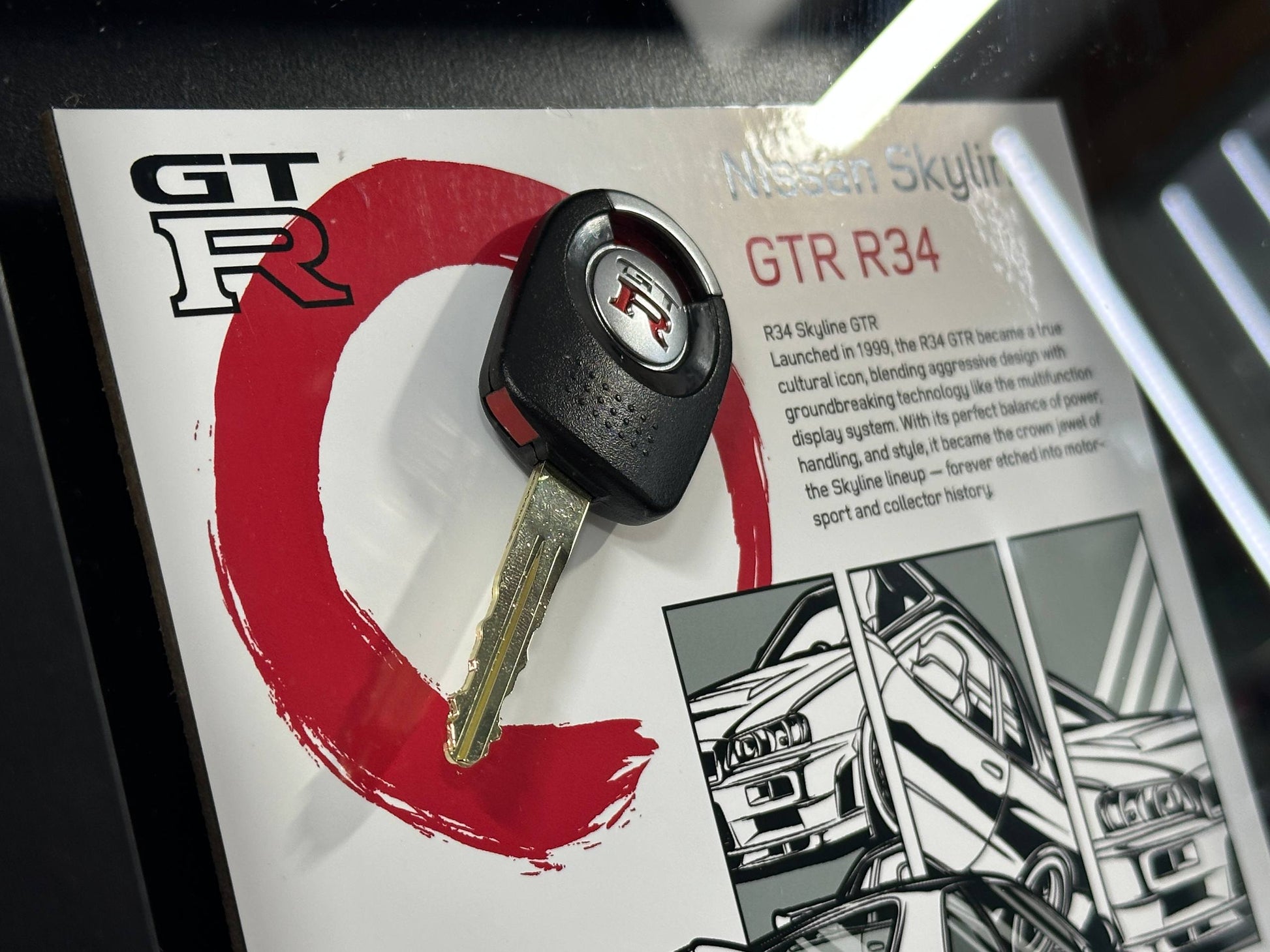 Car Key Frame Premium – Nissan Skyline GT-R R34 (27×27 cm, Key Frame)
