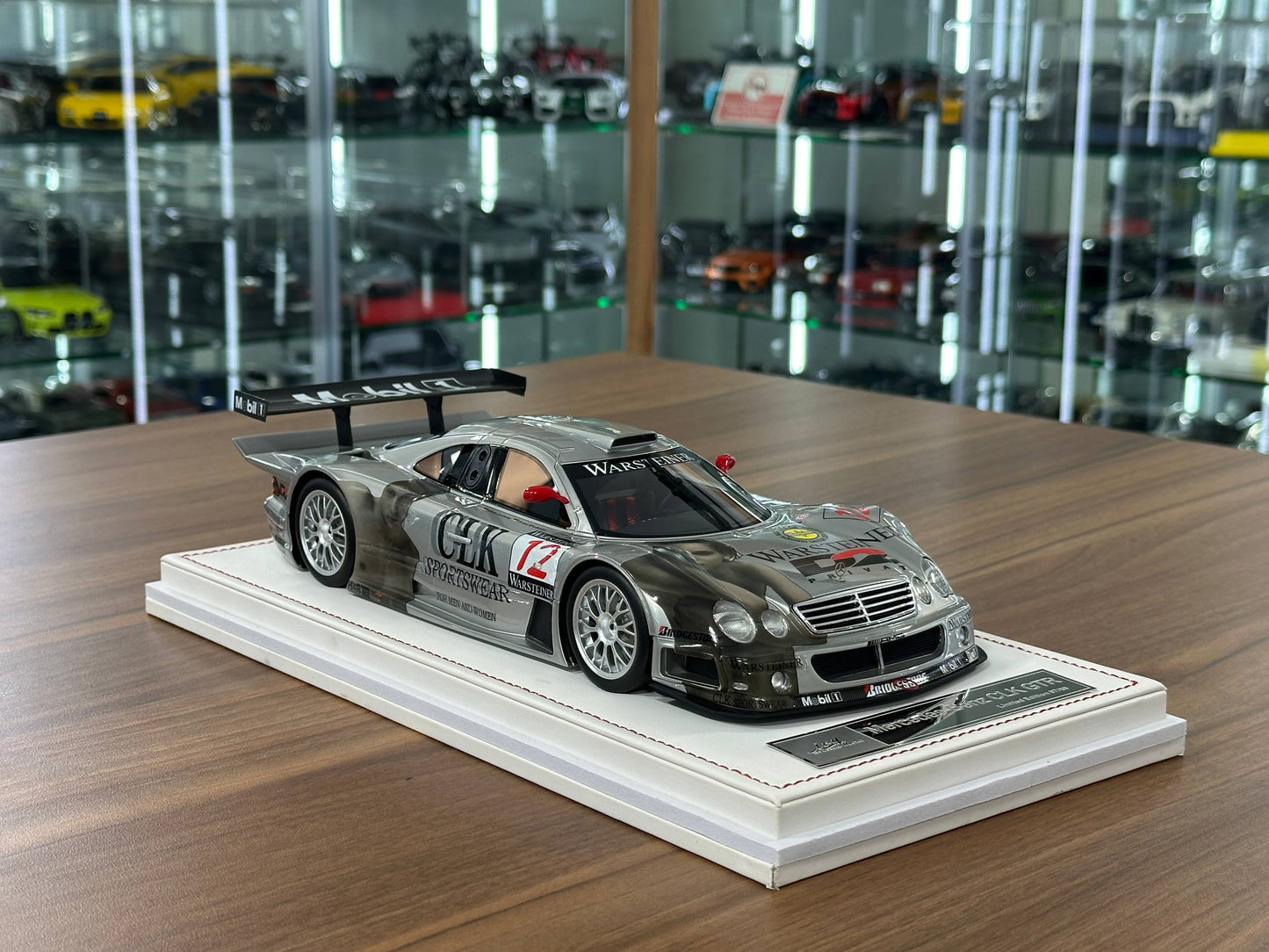 1/18 Resin IVY Merit Models Mercedes-Benz CLK GTR #12 – Silver (Warsteiner) ( Limited to 60 pcs)