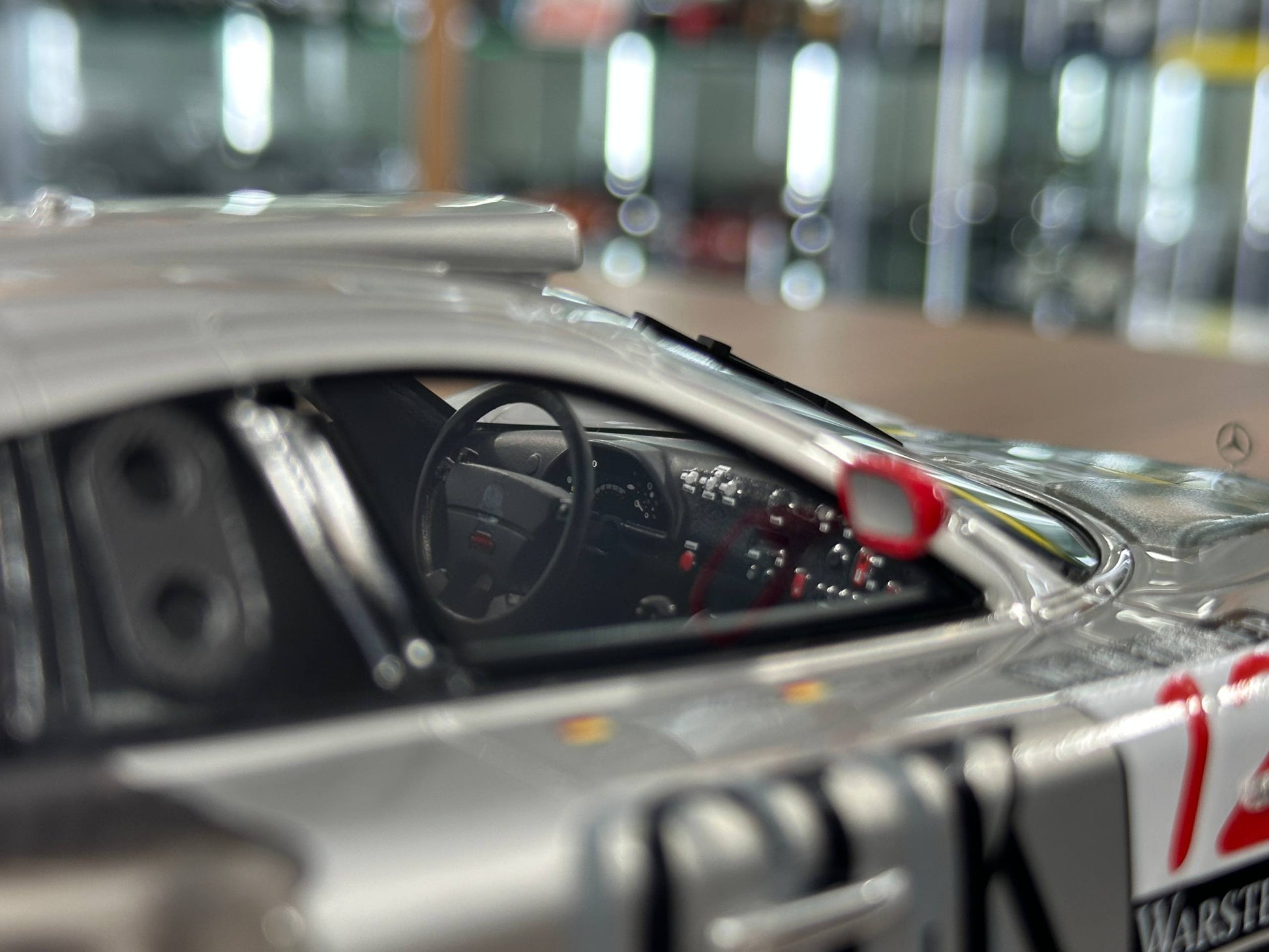 1/18 Resin IVY Merit Models Mercedes-Benz CLK GTR #12 – Silver (Warsteiner) ( Limited to 60 pcs)