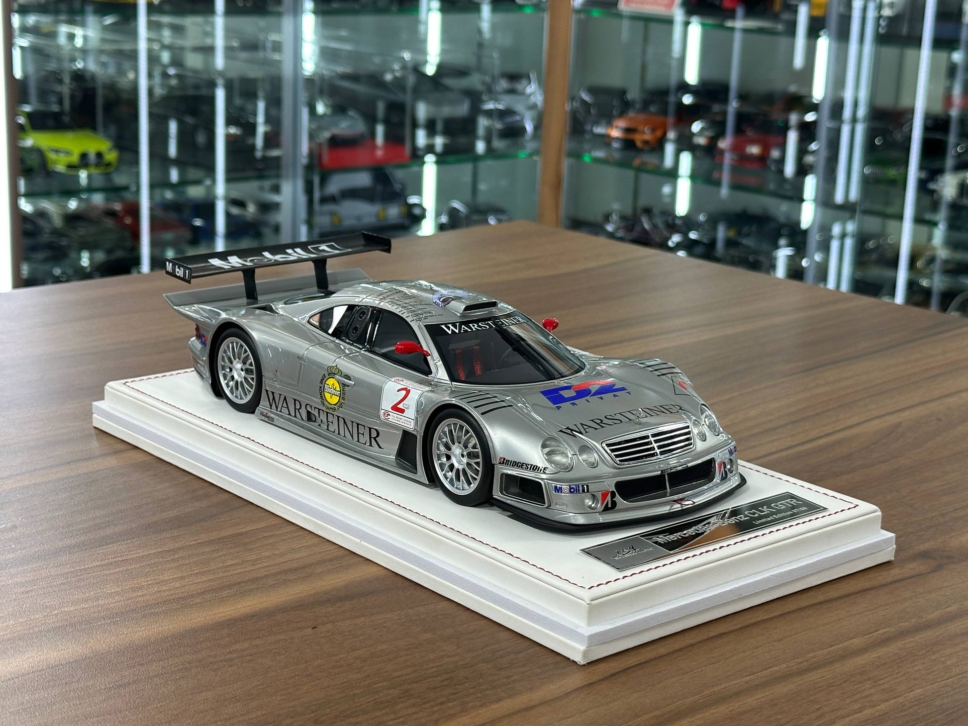 1/18 Resin IVY Merit Models Mercedes-Benz CLK GTR #2 – Silver (Warsteiner) - Limited to 60 pcs