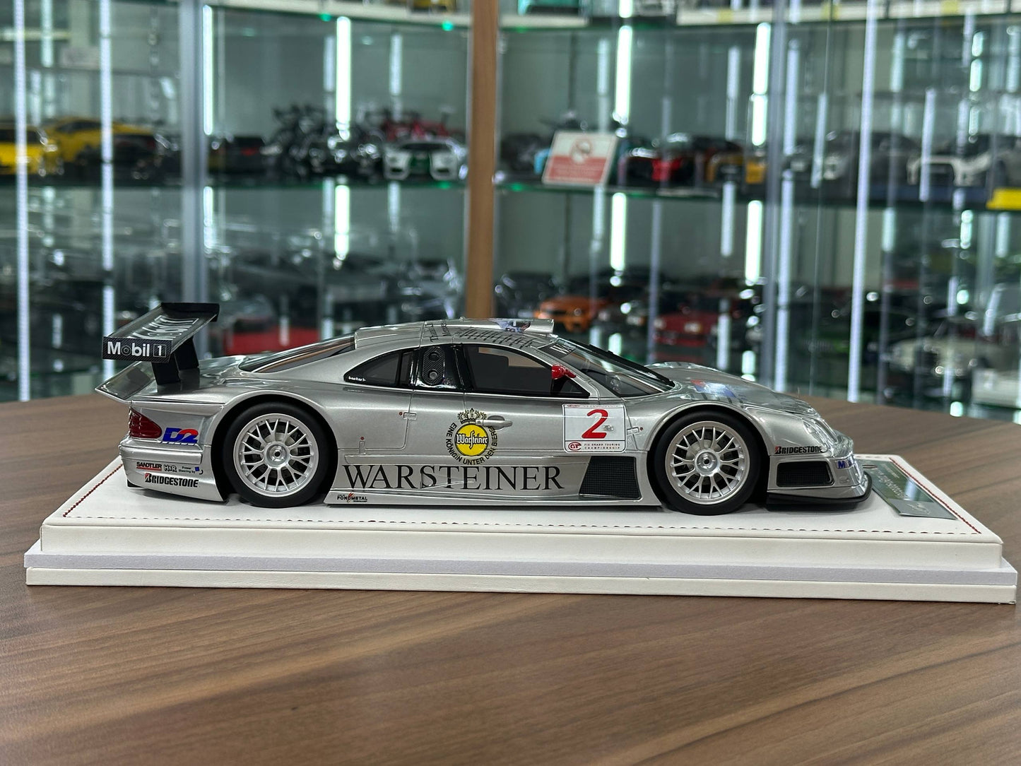 1/18 Resin IVY Merit Models Mercedes-Benz CLK GTR #2 – Silver (Warsteiner) - Limited to 60 pcs
