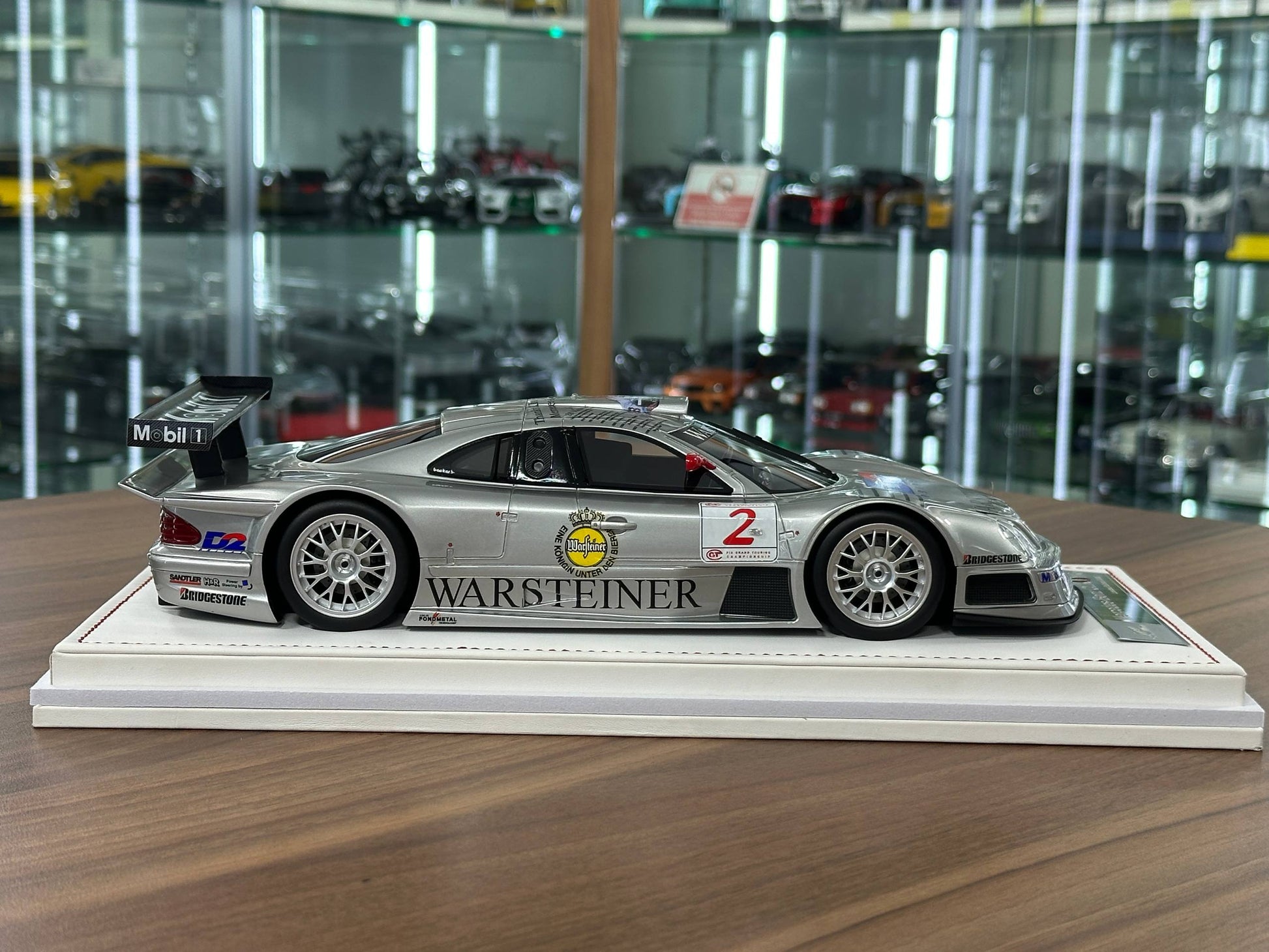 1/18 Resin IVY Merit Models Mercedes-Benz CLK GTR #2 – Silver (Warsteiner) - Limited to 60 pcs