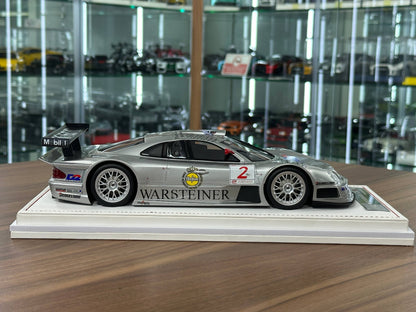 1/18 Resin IVY Merit Models Mercedes-Benz CLK GTR #2 – Silver (Warsteiner) - Limited to 60 pcs