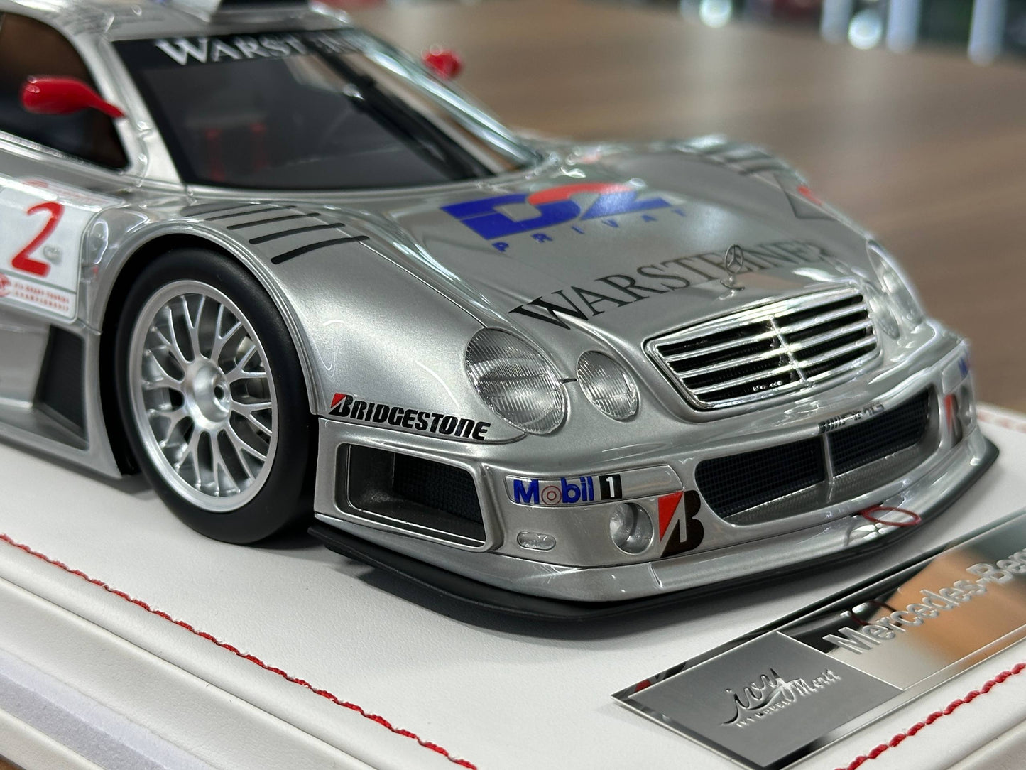1/18 Resin IVY Merit Models Mercedes-Benz CLK GTR #2 – Silver (Warsteiner) - Limited to 60 pcs