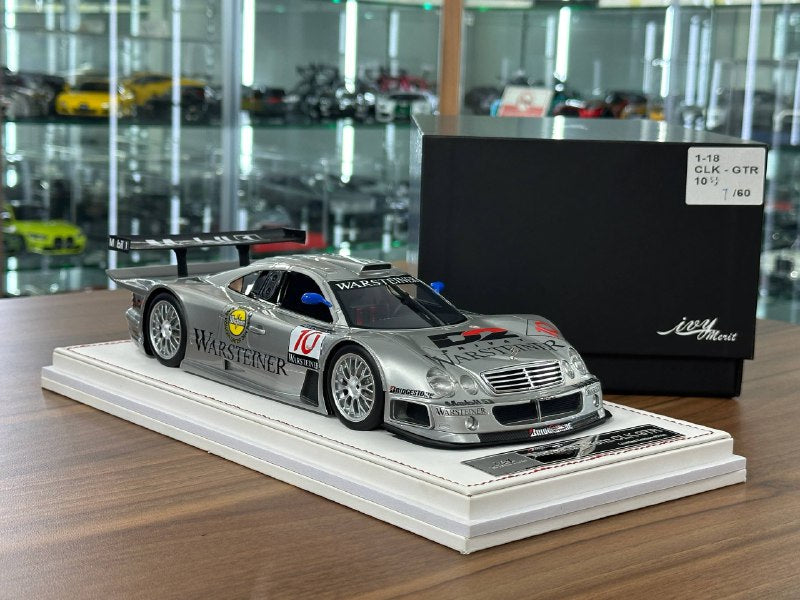 1/18 Resin IVY Merit Models Mercedes-Benz CLK GTR #10 – Silver (Warsteiner) - Limited to 60 pcs