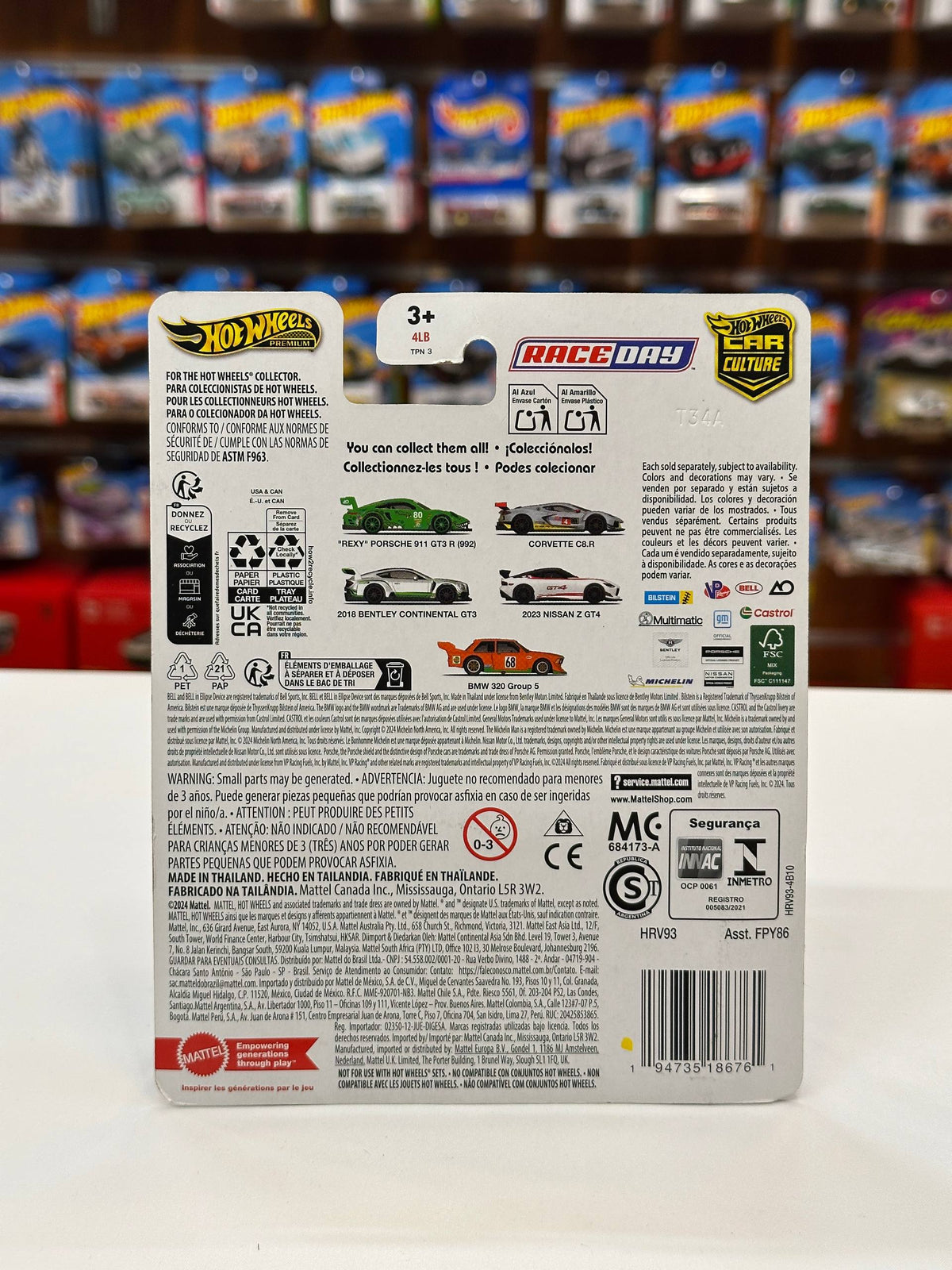 1/64 HotWheels 2018 Bentley Continental GT3
