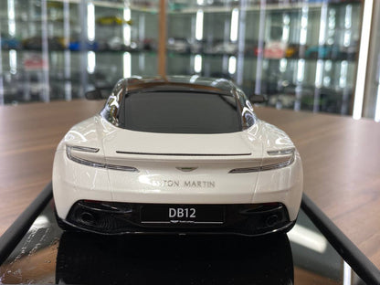 1/18 Resin Aston Martin DB12 Coupe – MotorHelix Zenith White  Limited 99 Pcs