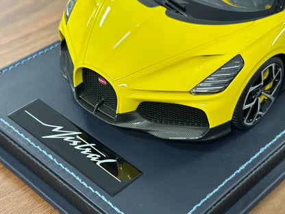 Bugatti W16 Mistral – MR Collection (Yellow, 1/18 Resin, Limited 249 pcs)