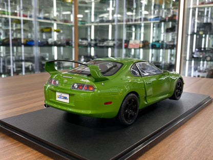 1/18 Diecast Toyota Supra MK4 (A80) Solido Works 1993 Green /  black