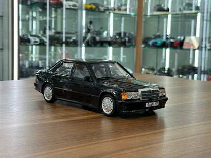 Mercedes-Benz 190E 2.3-16 (W201, 1984–1988) – Norev Dealer Edition (Blue Black, 1/18 Diecast, Full Opening)