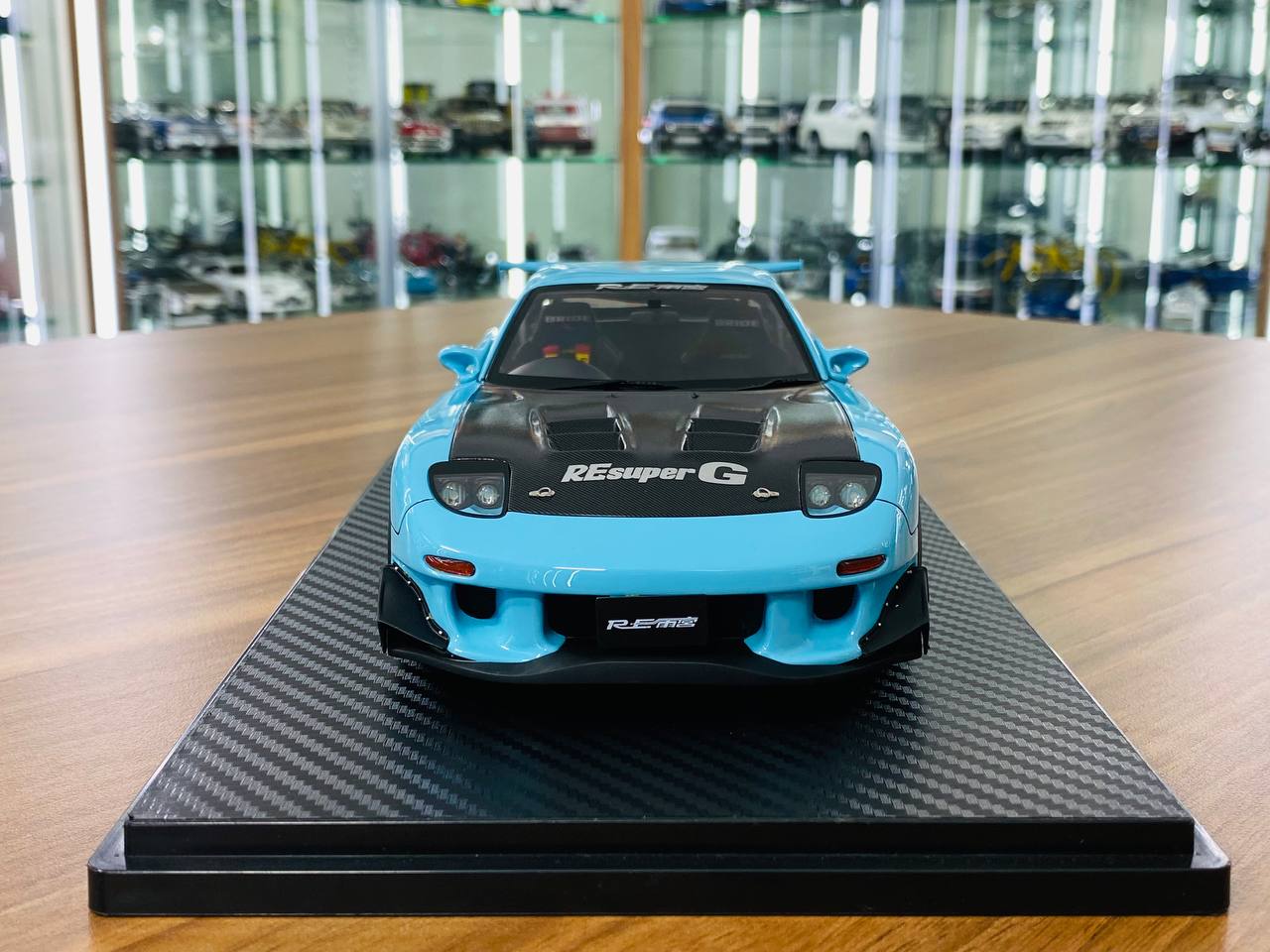 1/18 Resin Model - Ignition Model Mazda RX-7 RE Super G (FD3S) in Light Blue, Limited Edition