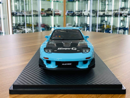 1/18 Resin Model - Ignition Model Mazda RX-7 RE Super G (FD3S) in Light Blue, Limited Edition