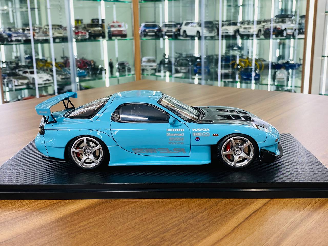 1/18 Resin Model - Ignition Model Mazda RX-7 RE Super G (FD3S) in Light Blue, Limited Edition