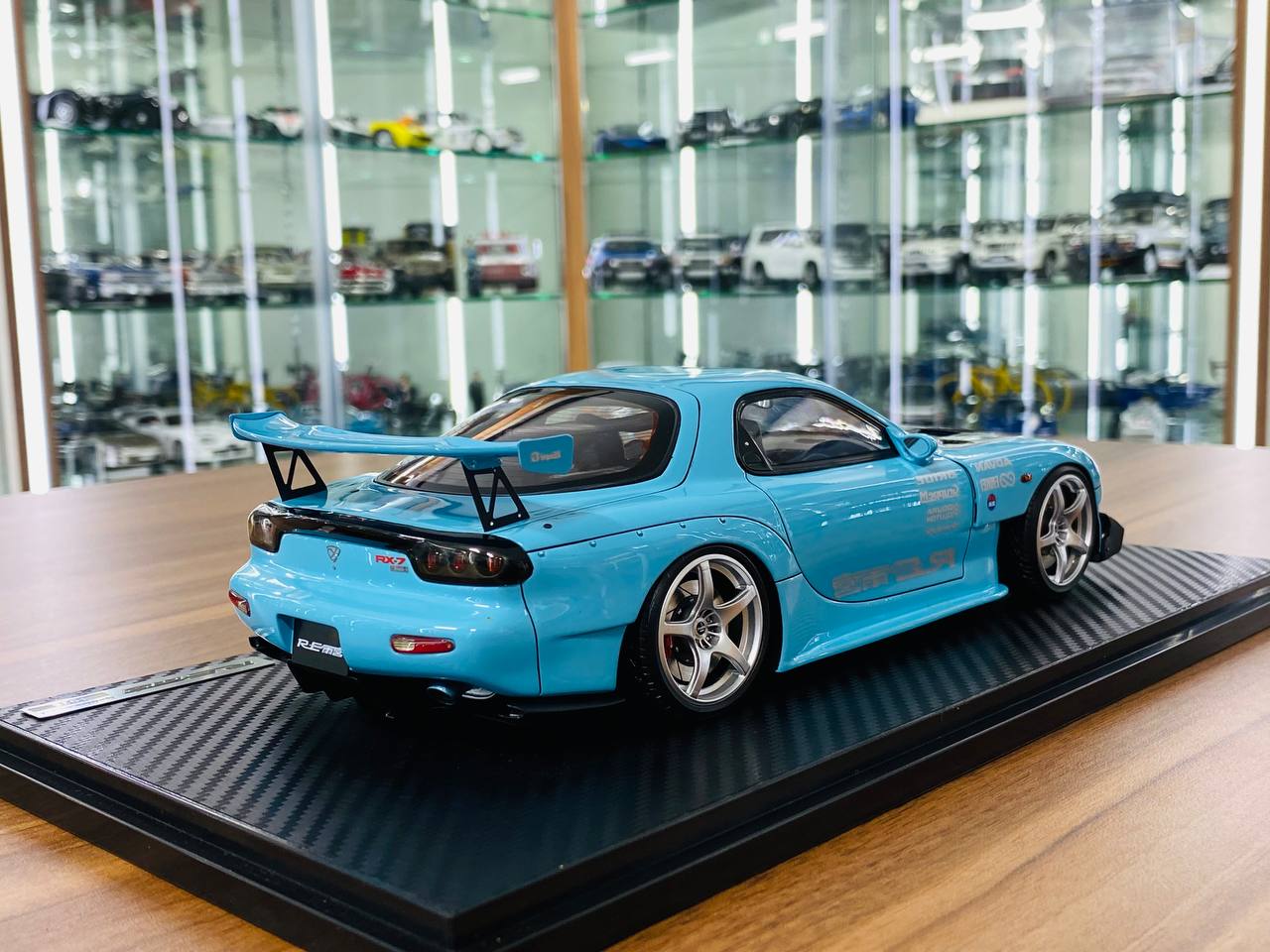1/18 Resin Model - Ignition Model Mazda RX-7 RE Super G (FD3S) in Light Blue, Limited Edition