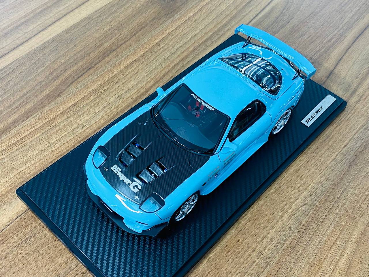 1/18 Resin Model - Ignition Model Mazda RX-7 RE Super G (FD3S) in Light Blue, Limited Edition