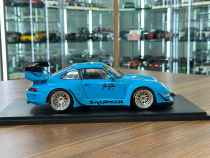 1/18 Diecast Porsche 911 (993) RWB Shingen 2018 by Solido in Blue