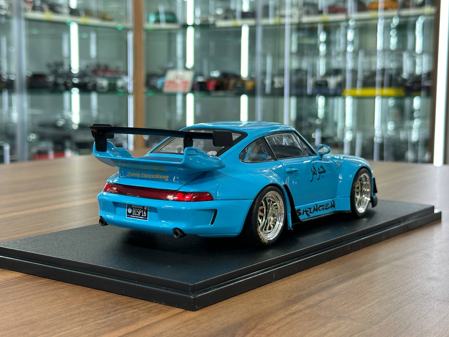 1/18 Diecast Porsche 911 (993) RWB Shingen 2018 by Solido in Blue