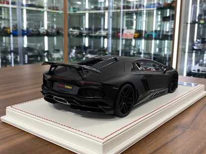 1/18 Resin Lamborghini AVENTADOR Novitec TORADO by Davis & Giovanni in Matt Black , ADV1 rim Limited- 1 of 1