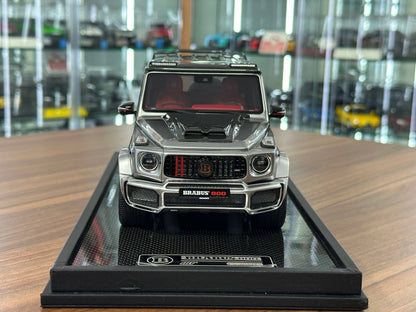Mercedes‑Benz G63 BRABUS 800 by Motor Helix – Chrome Silver – 1:18 Resin Model (Limited 66 pcs)