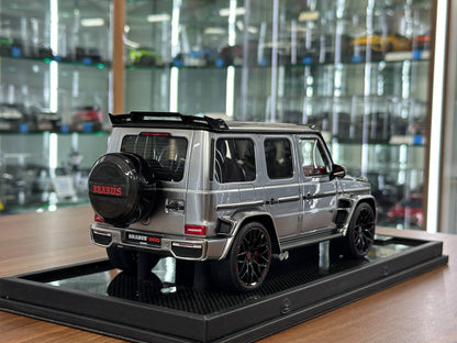 Mercedes‑Benz G63 BRABUS 800 by Motor Helix – Chrome Silver – 1:18 Resin Model (Limited 66 pcs)