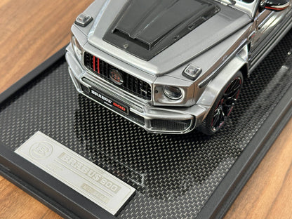Mercedes‑Benz G63 BRABUS 800 by Motor Helix – Chrome Silver – 1:18 Resin Model (Limited 66 pcs)