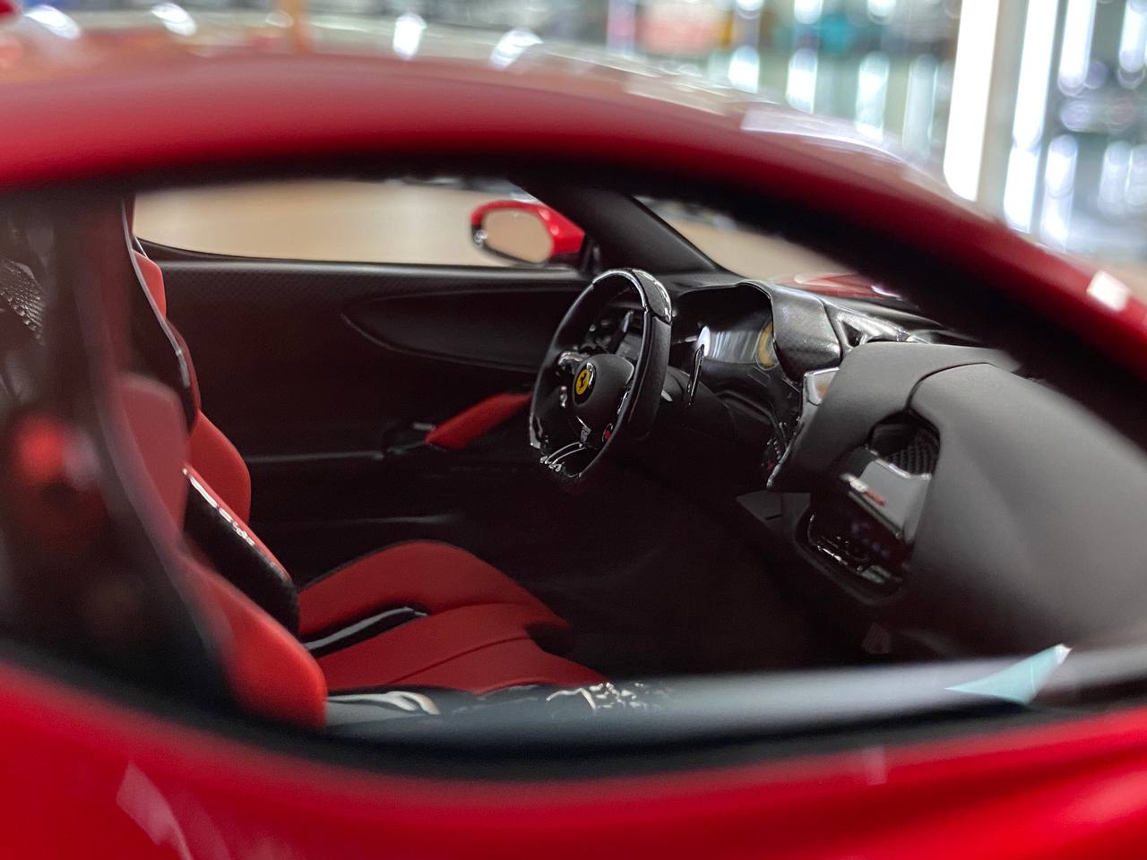 1/18 Resin – Ferrari SF90 Stradale Novitec | Davis & Giovanni | Limited 6 pcs | Candy Red / Black Red Interior