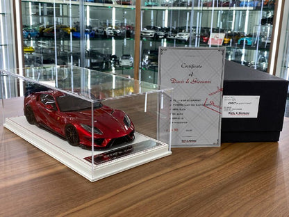 1/18 Resin Ferrari 812 Superfast SVR | Davis & Giovanni | Limited 6 pcs | Candy Red with Black Accents