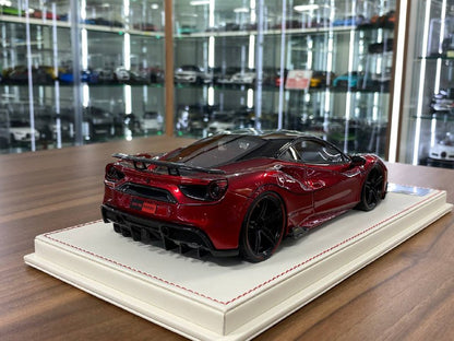 1/18 Resin Ferrari 488 GTB XX Novitec Rosso | Davis & Giovanni | Limited 8 pcs | Chrome Red