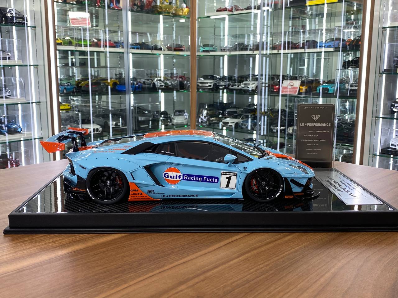 1/12 Davis & Giovanni Lamborghini Aventador 2.0 LB★WORKS – Gulf | Resin | 1 of 10