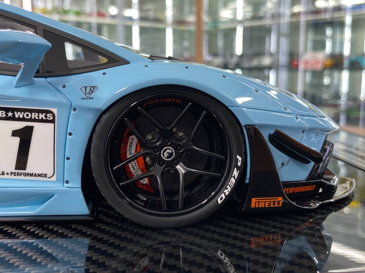 1/12 Davis & Giovanni Lamborghini Aventador 2.0 LB★WORKS – Gulf | Resin | 1 of 10