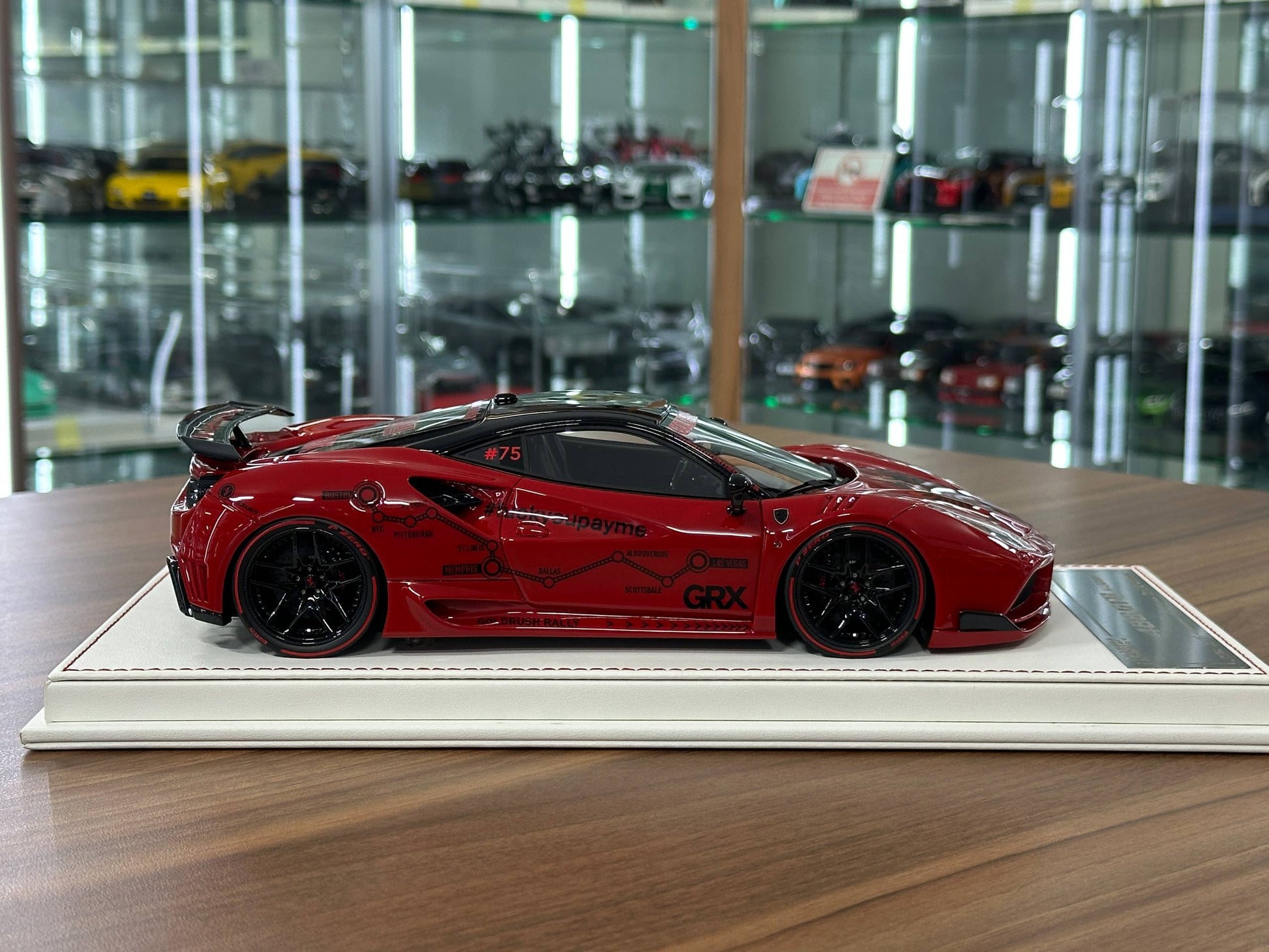 1/18 Resin Davis & Giovanni Ferrari 488 GTB N-Largo Novitec GoldRush Rally – Rosso Corsa / Rally Livery ( Limited to 15 pcs)